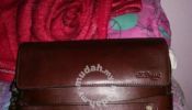 Clutch Bag S.T. Dupont Leather Asli Warna Coklat