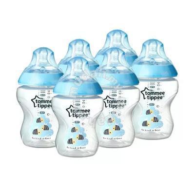 6 x Tommee Tippee Closer to Nature 9oz (Blue)