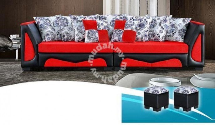 Sofa set 4 seater+stool-1164