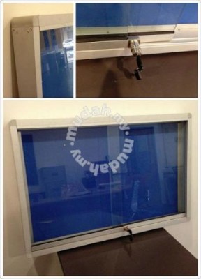 Sliding Glass Notice Board Cabinet Size 4'x4'