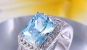 CINCIN PERAK Kemasan Zircon Turquoise