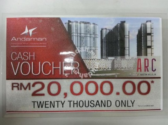 RM 20,000 cash voucher for ARC Austin Hill, JB