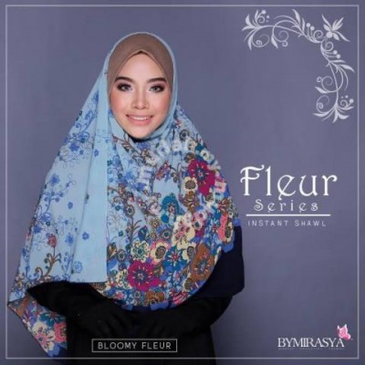 Instant Shawl Labuh Bymirasya - Bloomy Fleur