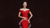 Red Merah Shealth Lace Wedding Dress Gown Gaun